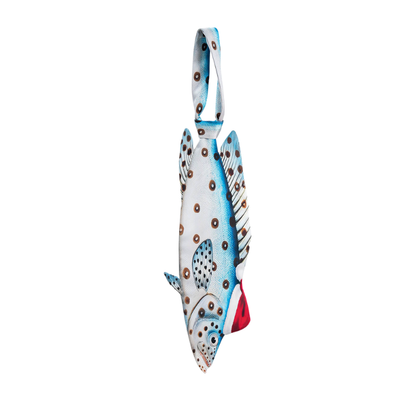 Christmas Blue Grouper Novelty Tie - Fish-Shaped Tie  – Holiday Gift – Tie Accessories