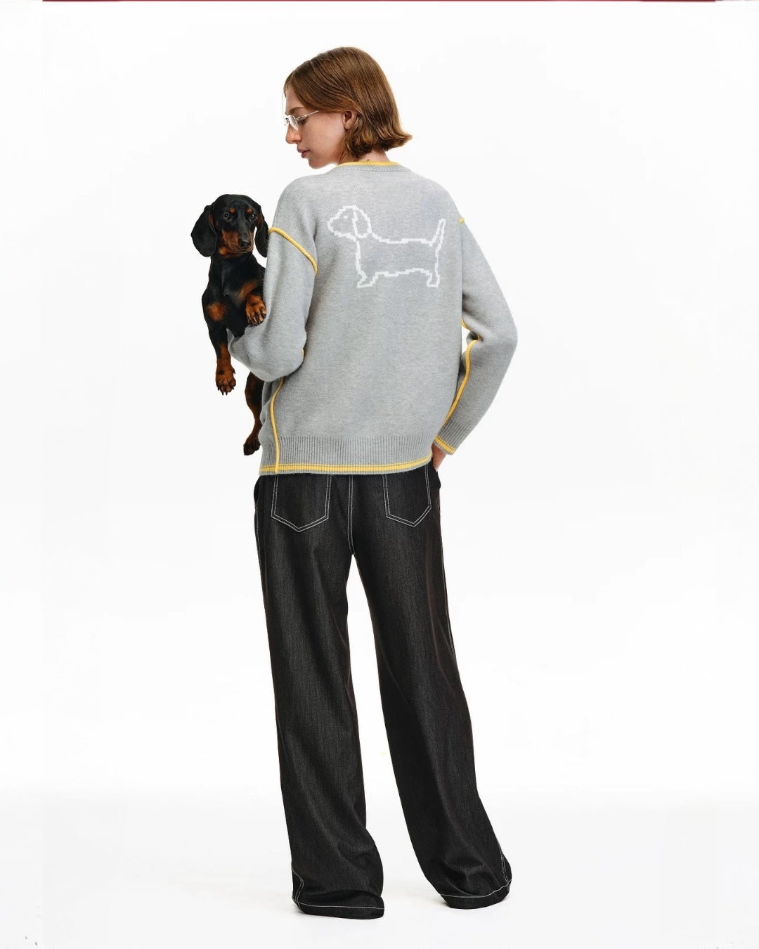 DACHSHUND PIXEL SWEATER