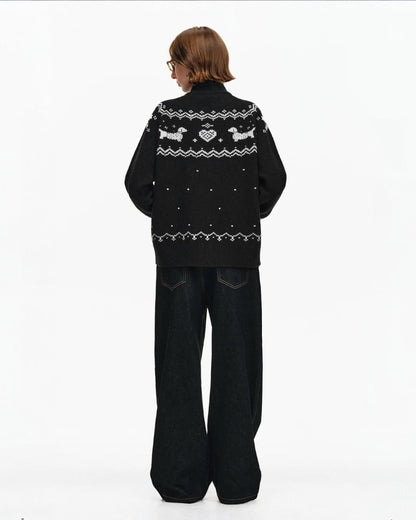 DACHSHUND HOLIDAY CARDIGAN