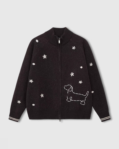 DACHSHUND STARS CARDIGAN