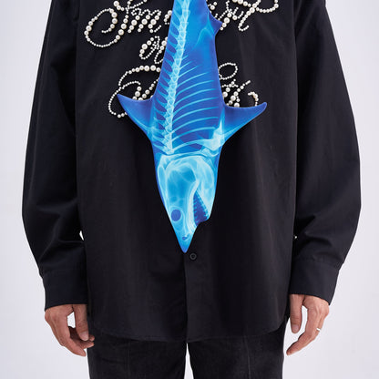 Animals Ties X-ray Shark Tie, Vintage Tie, Novelty Tie, Tie Accessories Holiday Gift, Tie Gift, Tie Accessories