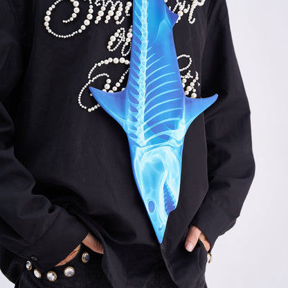 Animals Ties X-ray Shark Tie, Vintage Tie, Novelty Tie, Tie Accessories Holiday Gift, Tie Gift, Tie Accessories