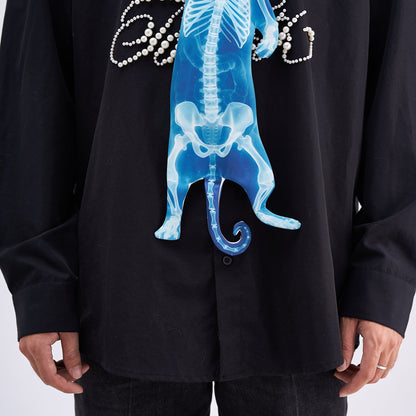 Animals Ties X-ray Cat Tie, Vintage Tie, Novelty Tie, Tie Accessories Holiday Gift, Tie Gift, Tie Accessories