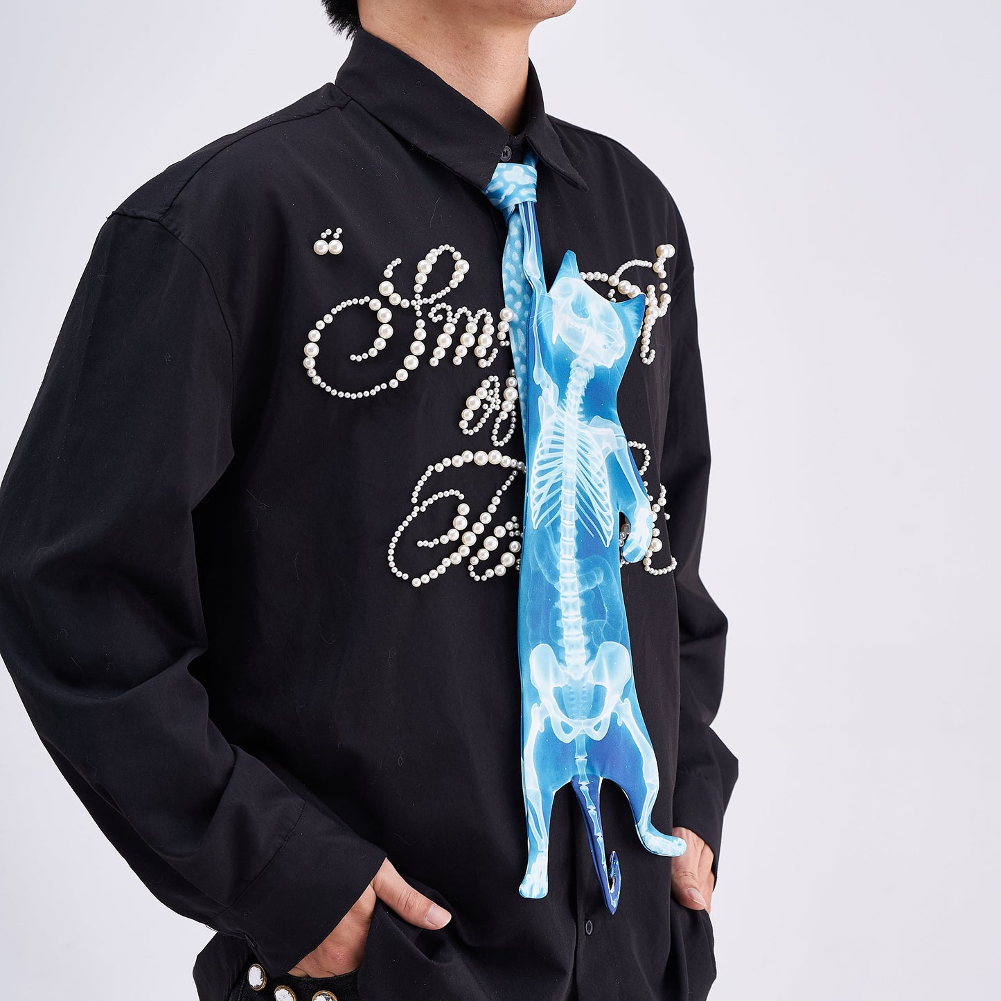 Animals Ties X-ray Cat Tie, Vintage Tie, Novelty Tie, Tie Accessories Holiday Gift, Tie Gift, Tie Accessories