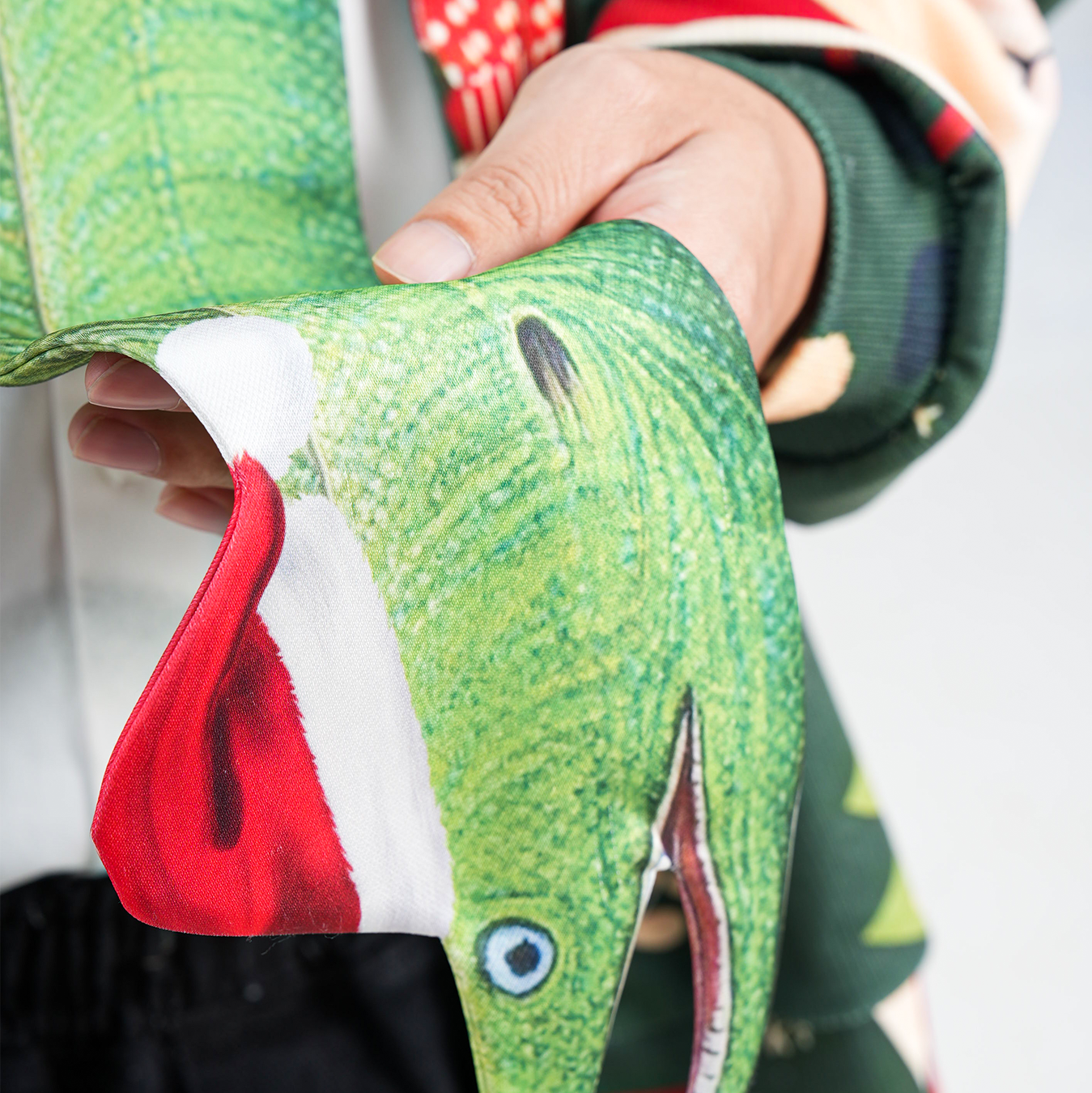 Christmas Novelty Fish-Shaped Tie – Green Eel/Sea Fish Design – Funny Gift for Men – Tie Accessories