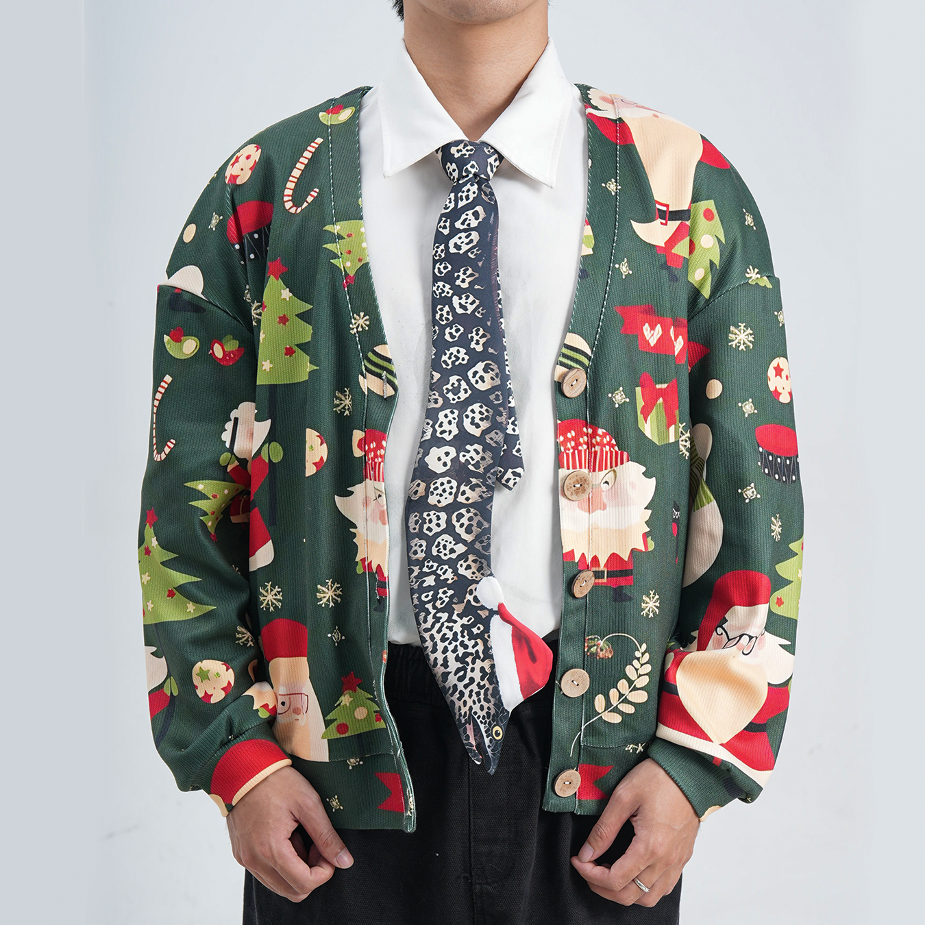 Christmas Novelty Spotted Eel Tie – Animals Shape Necktie – Funny Holiday Gift for Men