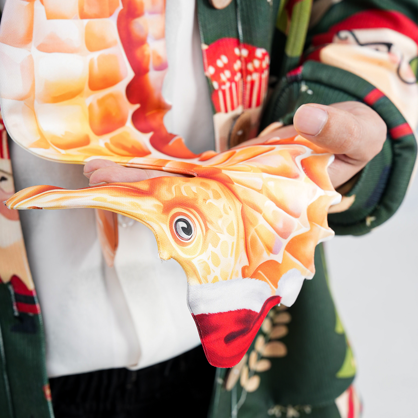 Christmas Novelty Seahorse Tie – Orange Animals Shape Necktie – Funny Holiday Gift for Men