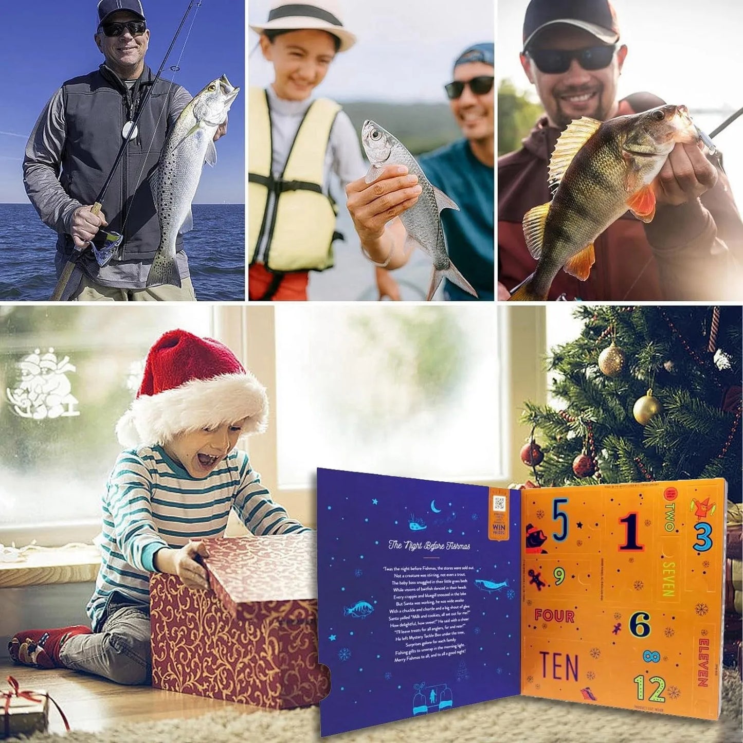 24 Days Christmas Advent Calendar Fishing Set Surprise Gift For Adult Men Boys Xmas New Year Mystery Box Countdown Calendar