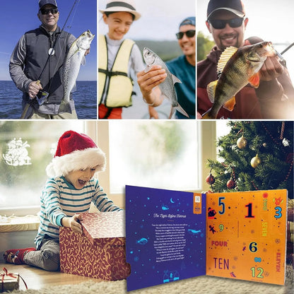 24 Days Christmas Advent Calendar Fishing Set Surprise Gift For Adult Men Boys Xmas New Year Mystery Box Countdown Calendar