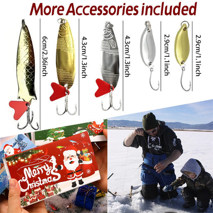 Christmas Advent Calendar Fishing Countdown, Fishing Tackle Advent Calendar For Fish Adult Men Teen Boys, 2025 Surprise Gift