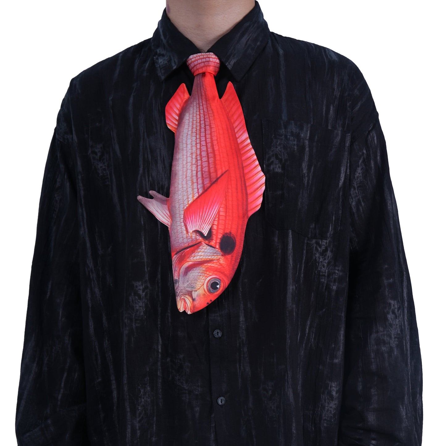 Animals Tie Shaped Novelty Tie, Red Porgy fish Shaped Tie, Vintage Holiday Gift, Tie Gift, Tie Accessories