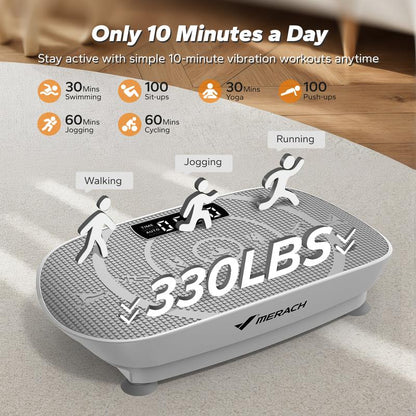 MERACH Vibration Plate Exercise Machine Whole Body Workout Power Vibrate Fitness Platform Vibration Plate Weight Loss & Shaping