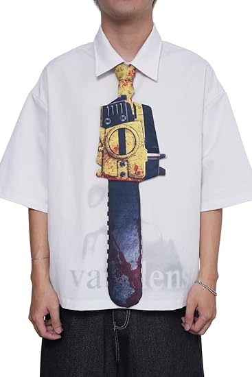 Machines Ties - Chainsaw Tie, Novelty Tie, Tie Accessories Holiday Gift.