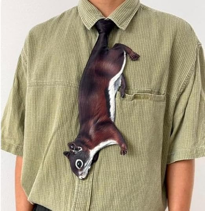 Animals Ties - Squirrel Tie, Vintage Tie, Novelty Tie, Tie Accessories Holiday Gift.