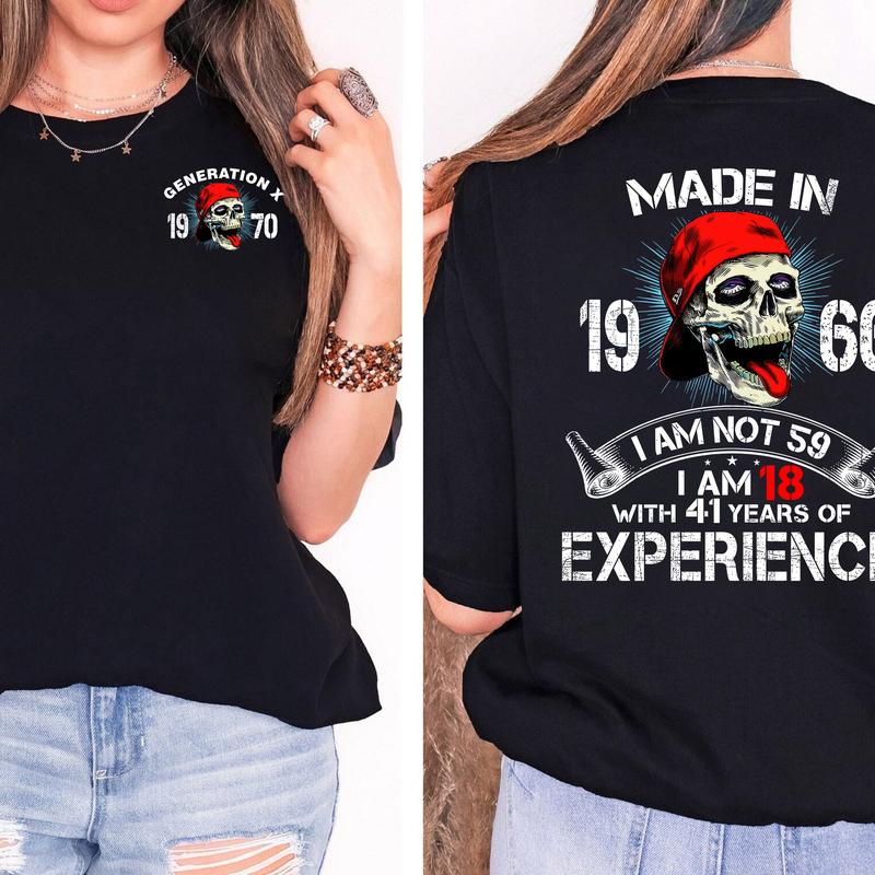 Generation X Custom Year Badass Generation T-shirt, Gen X FAFOT Shirt - 100% Cotton Top Unisex Comfort Womenswear, Custom Year Of Birth Shirt