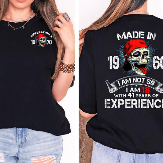Generation X Custom Year Badass Generation T-shirt, Gen X FAFOT Shirt - 100% Cotton Top Unisex Comfort Womenswear, Custom Year Of Birth Shirt