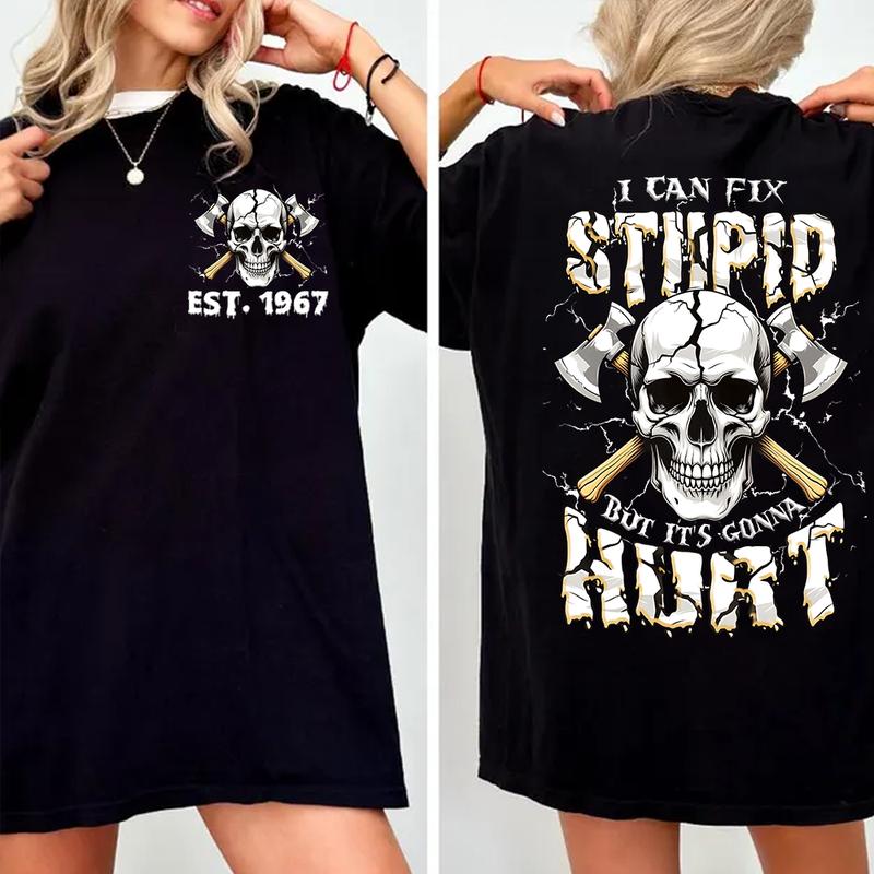 I Can't Fix Stupid But It's Gonna Hurt Generation X Custom Year Badass Generation T-shirt, Gen X FAFO T Shirt - 100% Cotton Top Unisex Comfort Womenswear Menswear, Custom Classic Collar Love