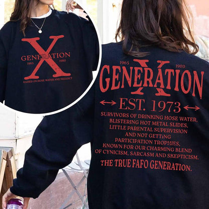Generation X True FAFO Shirt - Comfort Cotton Top with Collar Fit Full Sizes, For Women Womenswear Embroidered