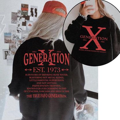 Generation X True FAFO Shirt - Comfort Cotton Top with Collar Fit Full Sizes, For Women Womenswear Embroidered