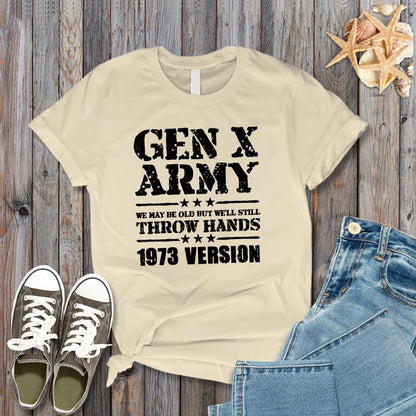 Customize Gen X Army Years Shirt Raised on Hose Water and Neglect Shirt Generation X T Shirt Cotton Menswear T-Shirt Top