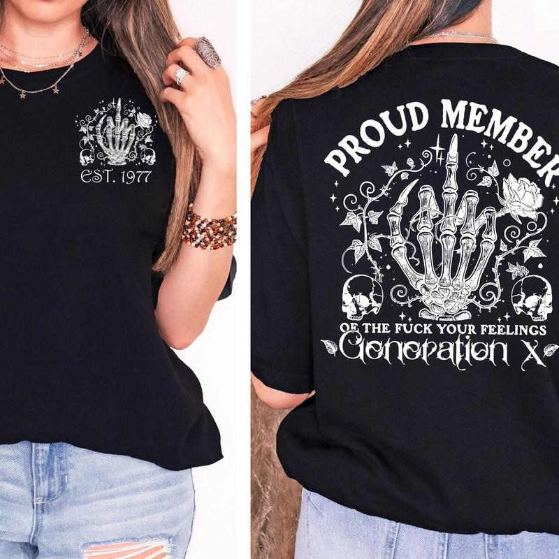 Gen X Custom Year New Version Badass Generation Hoodie, Custom Year Of Birth Shirt, Generation X Hoodie - 100% Cotton Top Unisex Comfort Womenswear