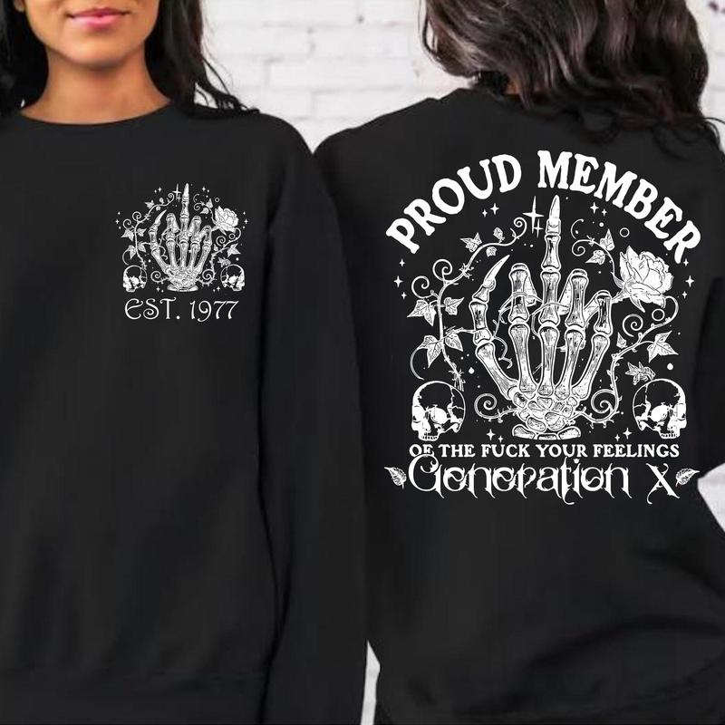 Gen X Custom Year New Version Badass Generation Hoodie, Custom Year Of Birth Shirt, Generation X Hoodie - 100% Cotton Top Unisex Comfort Womenswear