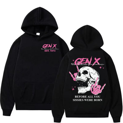 Generation X Custom Year Badass Generation Hoodie, Custom Year Of Birth Hoodie, Generation X Hoodie - 100% Cotton Top Unisex Comfort Womenswear Men