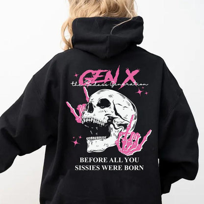Generation X Custom Year Badass Generation Hoodie, Custom Year Of Birth Hoodie, Generation X Hoodie - 100% Cotton Top Unisex Comfort Womenswear Men