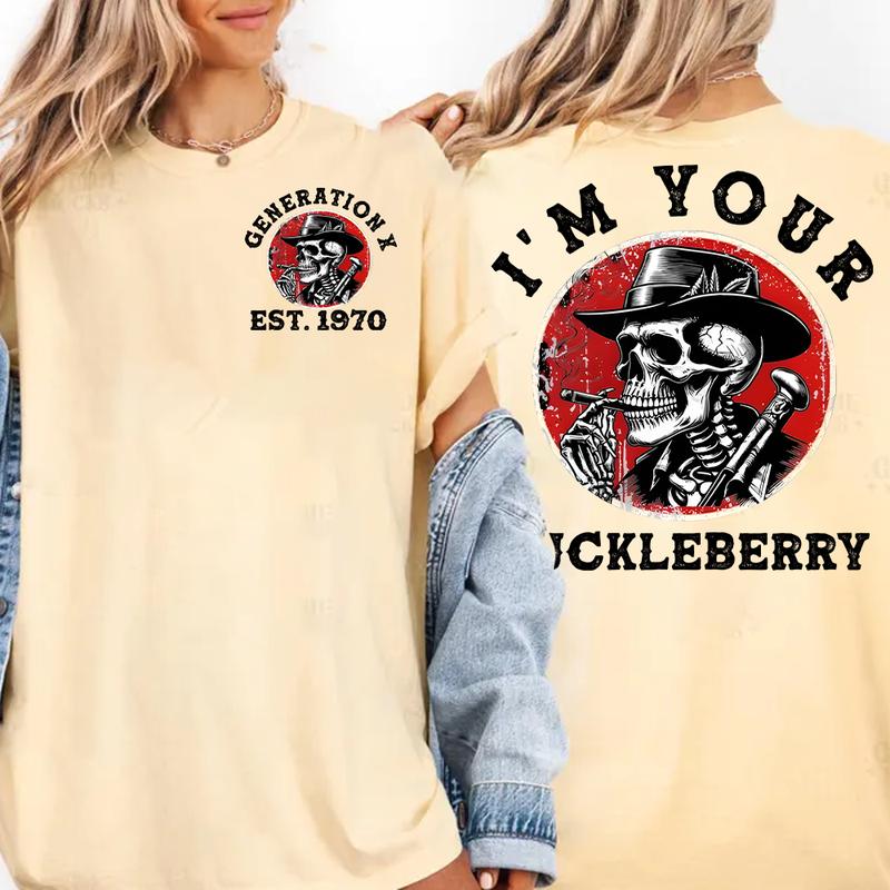 I'm your Huckleberry Generation X Custom Year Badass Generation T-shirt, Gen X FAFO T Shirt - 100% Cotton Top Unisex Comfort Womenswear Menswear, Custom Classic Collar Love