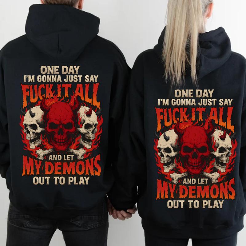 Personalization One Day I'm Gonna Just Say Gen X FAFO Hoodie, Raised on Hose Water and Neglect, 100% Cotton, Two-Sided Print  Design Menswear Shirt Casual Classic