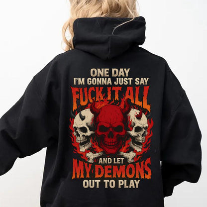 Personalization One Day I'm Gonna Just Say Gen X FAFO Hoodie, Raised on Hose Water and Neglect, 100% Cotton, Two-Sided Print  Design Menswear Shirt Casual Classic