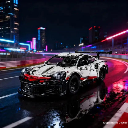 1580+ pieces of 1:10 assembled building blocks, 911-compatible 42096 sports model MOC toys, Model Car Kit, decorative adult gifts